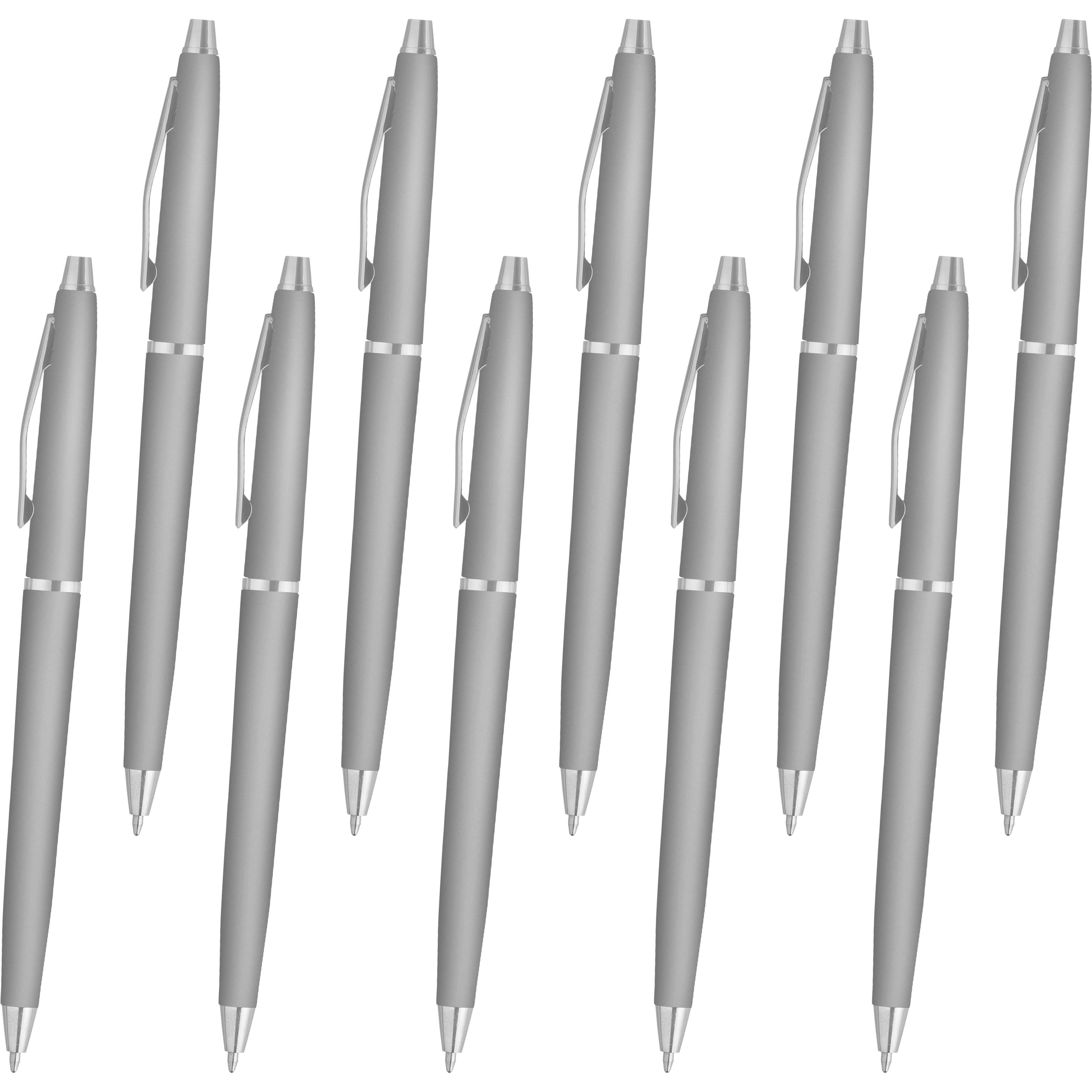 Langham Ballpoint Pens Set of 10, Bulk Pack Black Ink, Great for