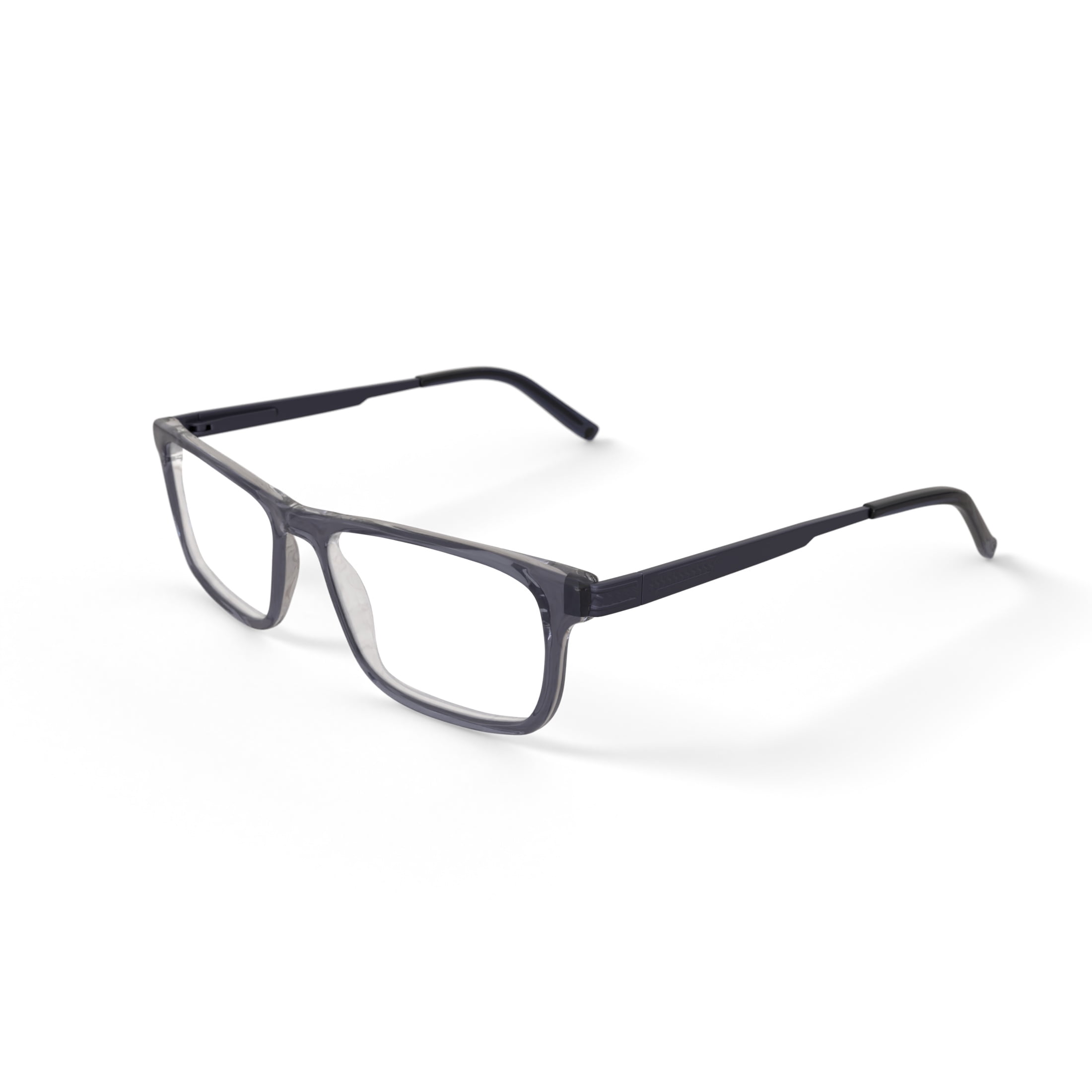 Phat Farm Men's HV720 Rectangular Prescription Eyeglasses with Case, Grey Crystal