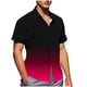 thumbnail image 2 of Blusa y camisa de manga corta con cuello vuelto para hombre, blusa informal de moda con cuello vuelto, blusa estampada de manga corta con botones, blusa de poliéster para hombre, 2 of 6