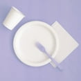 thumbnail image 2 of Lavender Plastic Party Tablecloth, Round, 84in, 2 of 3