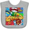 thumbnail image 3 of Inktastic I'm One Comic Book Boys or Girls Baby Bib, 3 of 4