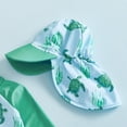thumbnail image 6 of Ymyiu Baby Swimsuit Boy Toddler Boy Swimsuit Rash Guard Swimwear One Piece Long Sleeve Zipper Jumpsuit Beach Bathing Suit Hat 1T 2T (Green,1-2 Years), 6 of 6