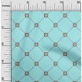 thumbnail image 2 of oneOone Cotton Poplin Twill Aqua Blue Fabric Asian Block Diy Clothing Quilting Fabric Print Fabric By Yard 56 Inch Wide, 2 of 4