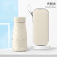 thumbnail image 1 of Mini Flat 60% Color Handle Black Sun Umbrella Ladies Small Portable Bag Sun Umbrella Printable, 1 of 7