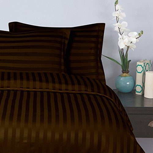 PLAIN FITTED SHEETS Linen Poly Cotton Bedding Bed Fitted Sheet BROWN CHOC,2 SIZE 