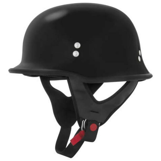 Skid Lid Helmets KS750 Half Helmet Flat Black Lg U75 MT BLK LG