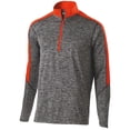 thumbnail image 5 of Holloway Sportswear M Boys ELECTRIFY 1/2 ZIP PULLOVER Black Heather/Orange 222642, 5 of 7