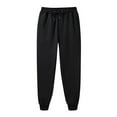 thumbnail image 4 of Mens Winter Fleece Sweatpants Open Bottom Warm Sherpa Lined Insulated Thermal Track Pants Athletic Active Joggers, 4 of 6
