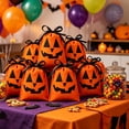 thumbnail image 7 of Voglyf Halloween Felt Treat Bags 5''x7'', Handmade Pumpkin Ghost Cat Monster Candy Treat Pouches, Portable Trick Or Treat Gift Sacks For Holiday Party Kids Favors Decoration(1PCS,Yellow), 7 of 7