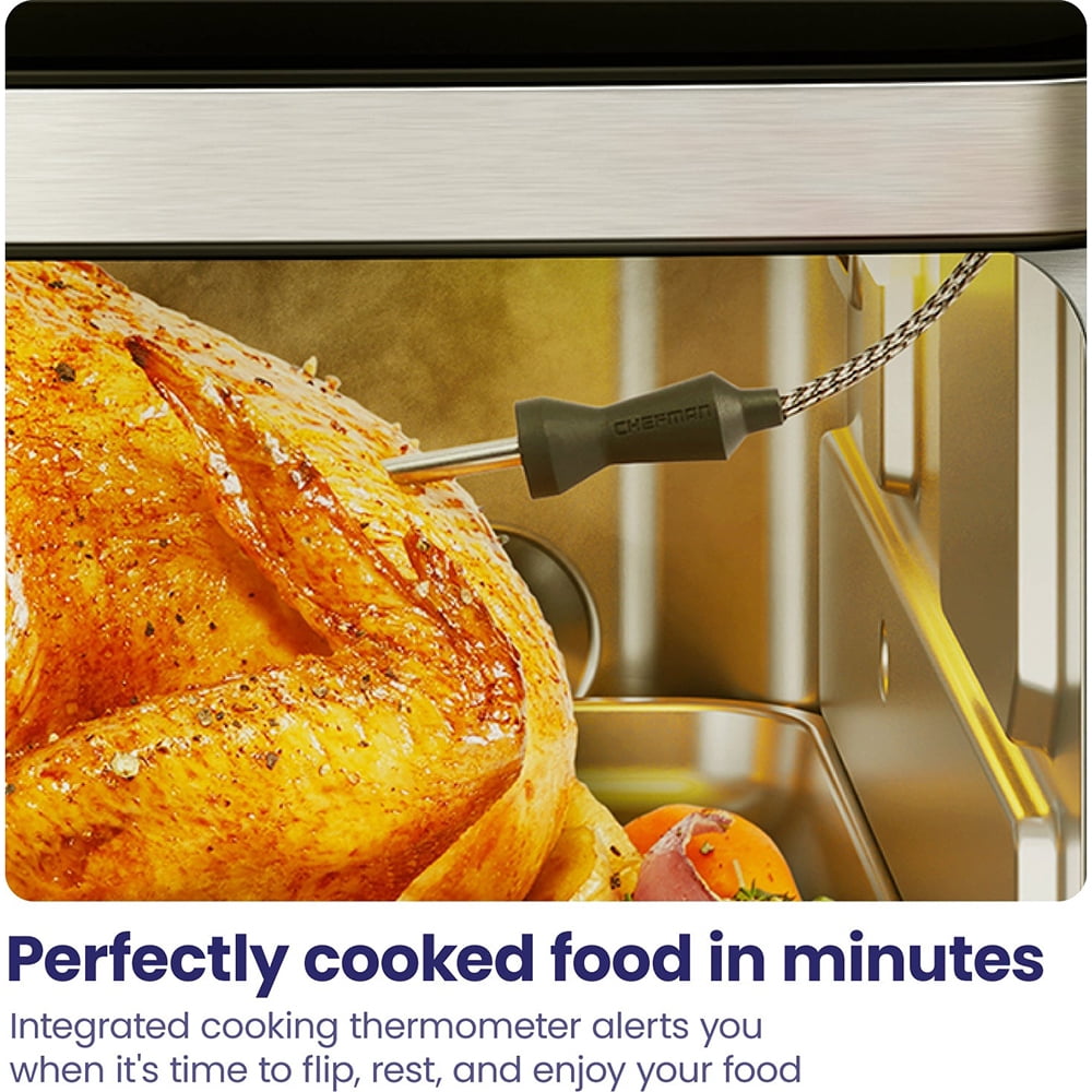 Chefman ExacTemp Air Fryer Toaster Oven Combo with Probe Thermometer