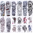 thumbnail image 2 of Stickers, 16pcs  Stickers Vegetable Oil Based Ink Waterproof Sweat Proof  For Travel For Parties For Arm For Legs, 2 of 8
