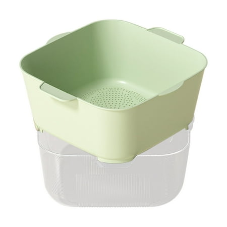 

Naittoop Clearance 2024! Draininging Basket Household Kitchen Washing Basket Double Layered Draininging Basket Filter Basket Vegetable Washing Basin