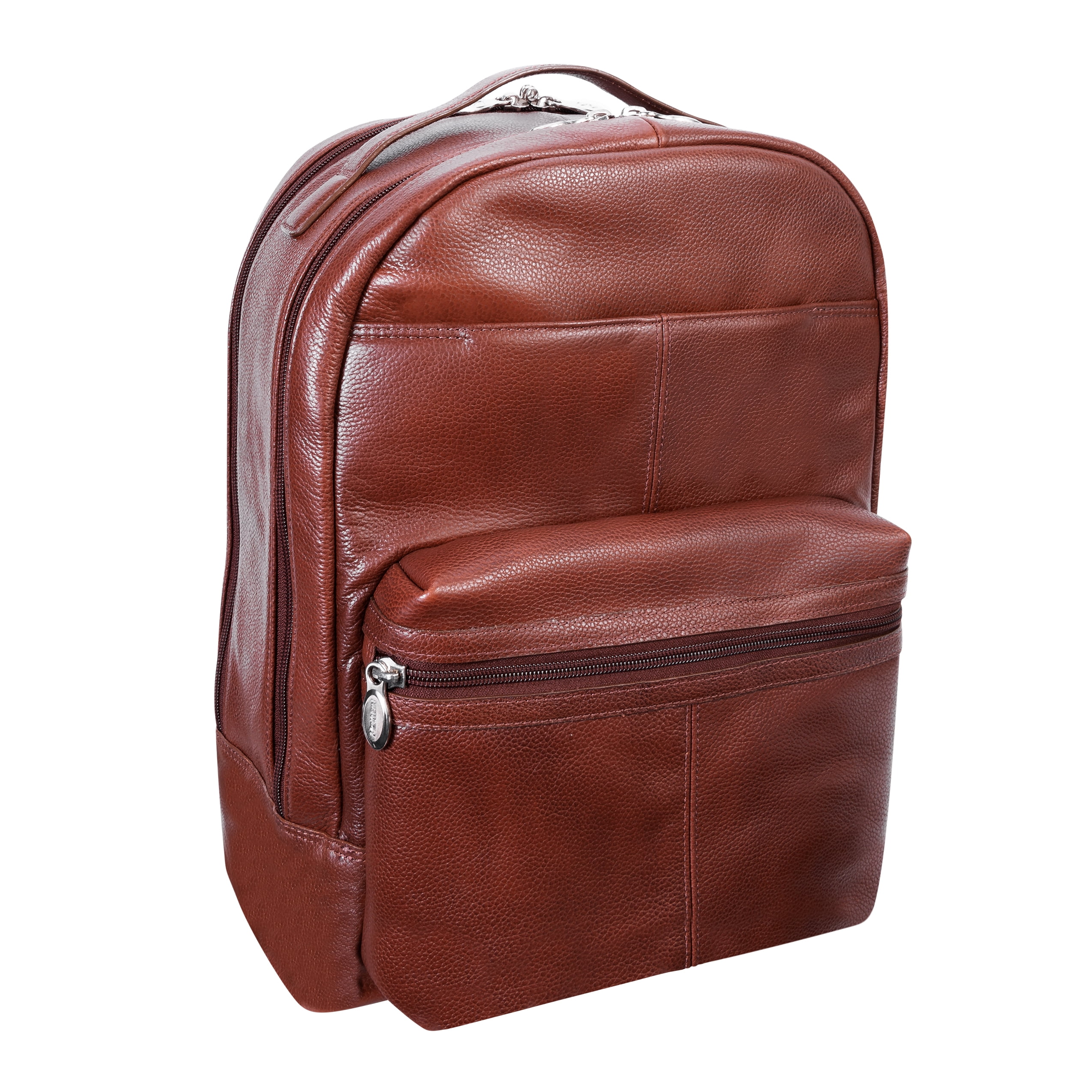 McKlein PARKER, Leather Dual Compartment Laptop Backpack, Pebble Grain ...
