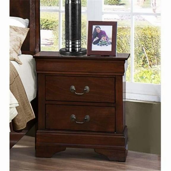 Mayville Night Stand in Brown Cherry