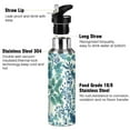 thumbnail image 3 of Yayeee 33oz Insulated Water Bottle Double Wall Stainless Steel with Flip Straw Lid, Beautiful Leaves Pattern, 3 of 7