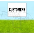 thumbnail image 1 of Customers (18" x 24") Yard Sign, Includes Metal Step Stake, 1 of 6