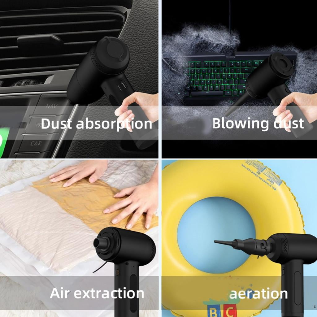 Portable Car Vacuum Cleaner 4 In 1 Wet/Dry Handheld 10000Pa Suction Rechargeable