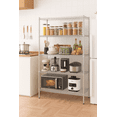 thumbnail image 7 of Simple Deluxe Heavy Duty 5-Tier Wire Shelving Unit with Wheels, Adjustable Steel Storage Rack, 1750 lb Capacity, Chrome, 36"x 18"x 71", 7 of 7
