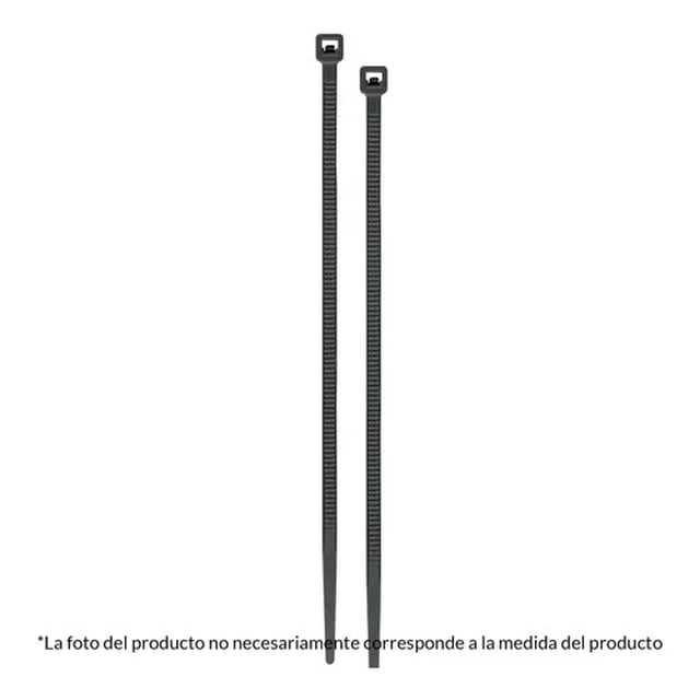 Cincho Negro 18 Lb 20 Cm X 2.5 Mm 1000 Pz Volteck 47467 Voltech CIN-1820N-M