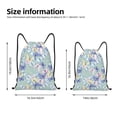 thumbnail image 4 of Drawstring Backpack - Colorful Butterfly Splash Proof Small Drawstring Gym Bag for Women Men, Cinch Sports String Bag Backpack for Travel Swimming Beach, 4 of 8