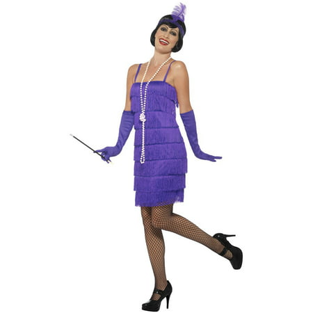 Short Flapper Dress Adult Costume (Purple)