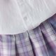 thumbnail image 5 of Odeerbi Camisa de Cuello de Marinero de Vestido Preppy de 2 Piezas de Niñas y Falda Plisada En Cuadro Uniforme Escolar Con Corbata, 5 of 9