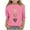 Pink#2, variant on SERTG Girls Valentine Heart Print 3/4 Sleeve Pullover Top Big Kids Everyday Wear Festival Party Comfortable Shirt(Pink,5-6 Years)