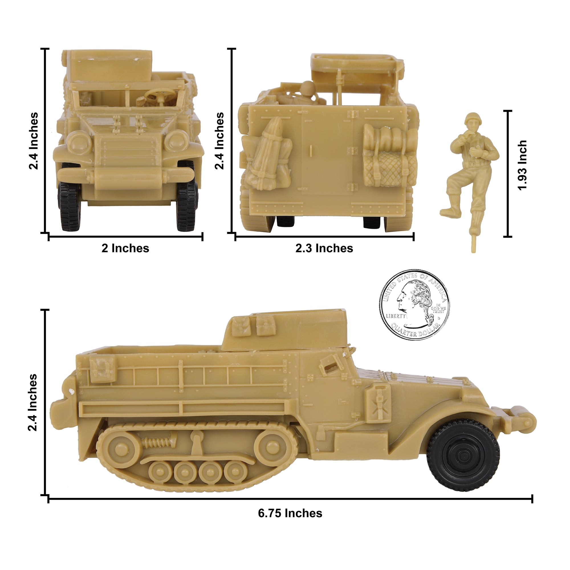 Transkit 1/50 STRETTON MODELS - Tourelleau US Half-Track Avec Mitrailleuse 12,7 Mm, En Métal Blanc Et Résine