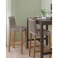 thumbnail image 2 of Country Star Plaid Bar Stool Covers Set of 2, Black Retro American Farm Barn Berry Stretch Washable Bar Chair Covers with Backs, Removable Pub Counter Height Chair Cover for Kitchen Dining Room Cafe, 2 of 7