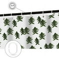 thumbnail image 4 of Winter Shower Curtain Green Christmas Tree Winter Snow Forest Bathroom Decor Teal Green Pine Tree Bath Curtain Winter Nature Scene Xmas Holiday Hooks Included 72X72IN, 4 of 6