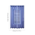 thumbnail image 3 of Waterproof Outdoor Sheer Curtains for Patio - 2 Panels Light Filtering Transparent Chiffon Window Drape For Outdoor Balcony Patio Modern Home Decor, Blue(95*52 in)No pole, 3 of 6