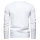 thumbnail image 4 of Blusas y camisas de manga larga con cuello en V para hombre, estilo casual, de color liso, con empalme, de manga larga y cuello en V, de poliéster y algodón., 4 of 4