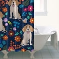thumbnail image 4 of Beagle Dog Dog and Pioneer Flower Shower Curtain 36"x72" ,Bathroom Decorative Shower Curtains Set with 12 Hooks,Modern Waterproof Washable Shower Curtain, 4 of 6