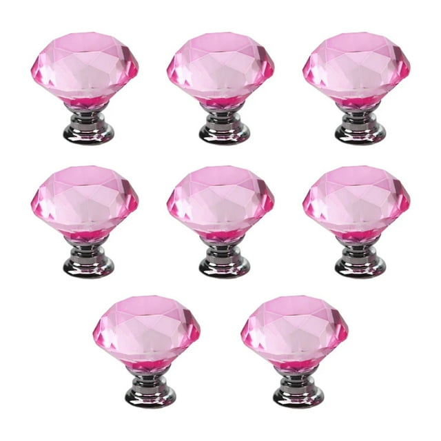8pcs Crystal Knobs For Furniture Easy-to-install Wide Range Of Applications Kitchen Cabinet Handle