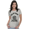 thumbnail image 4 of Delay Talking Until After Game Sports Womens Slim Fit Graphic Tee Brisco Brands X, 4 of 5