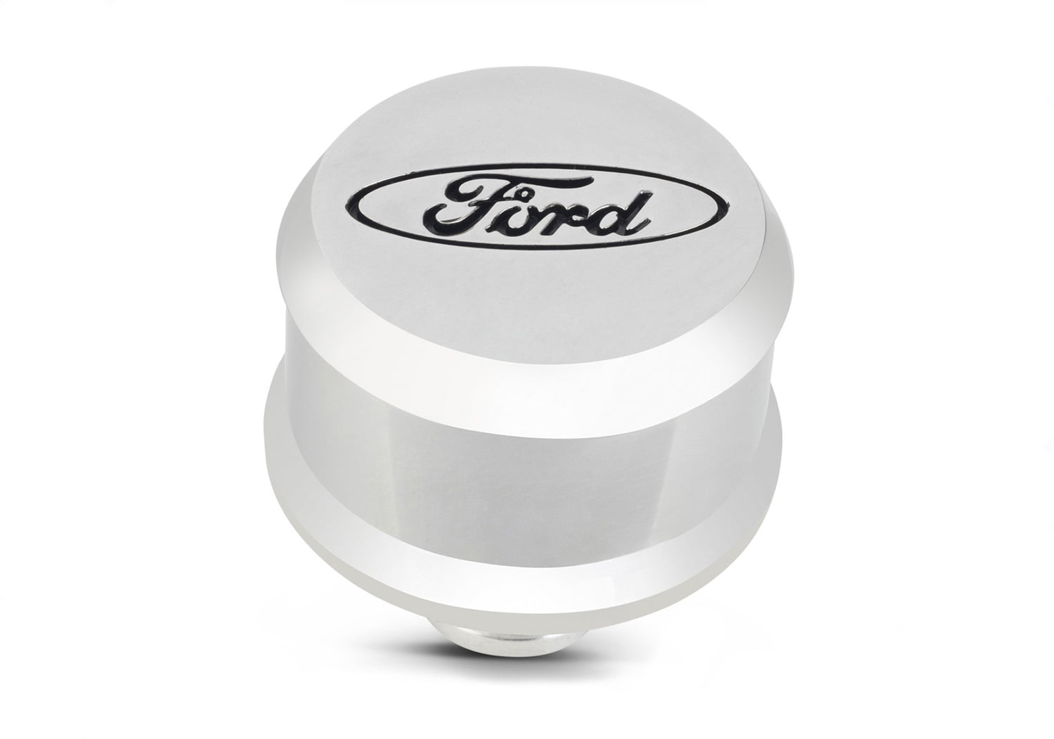 Ford FRD302-438 Cover Breather with Slant Edge Aluminum Valve, Polished