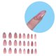 thumbnail image 2 of 24 uñas postizas puntiagudas de cobertura completa, uñas postizas cortas rosas, arte de uñas DIY para mujeres y niñas, 2 of 5