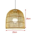 thumbnail image 4 of pitrice Rattan Lamp Shade Rattan Chandelier Lampshade Light Fixture Cover Art Craft 25cmx26cm, 4 of 8