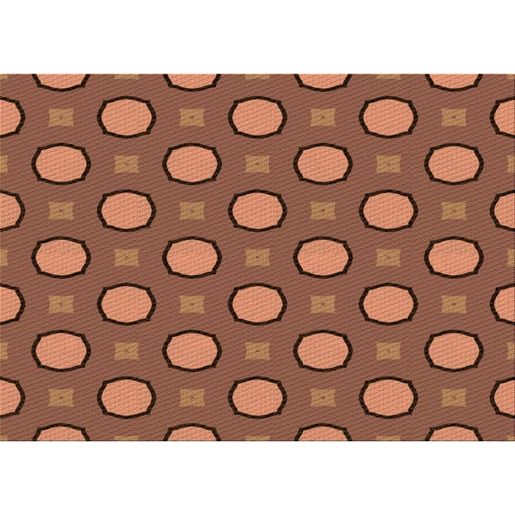 Ahgly Company Indoor Rectangle Patterned Brown Red Area Rugs, 2' x 5'