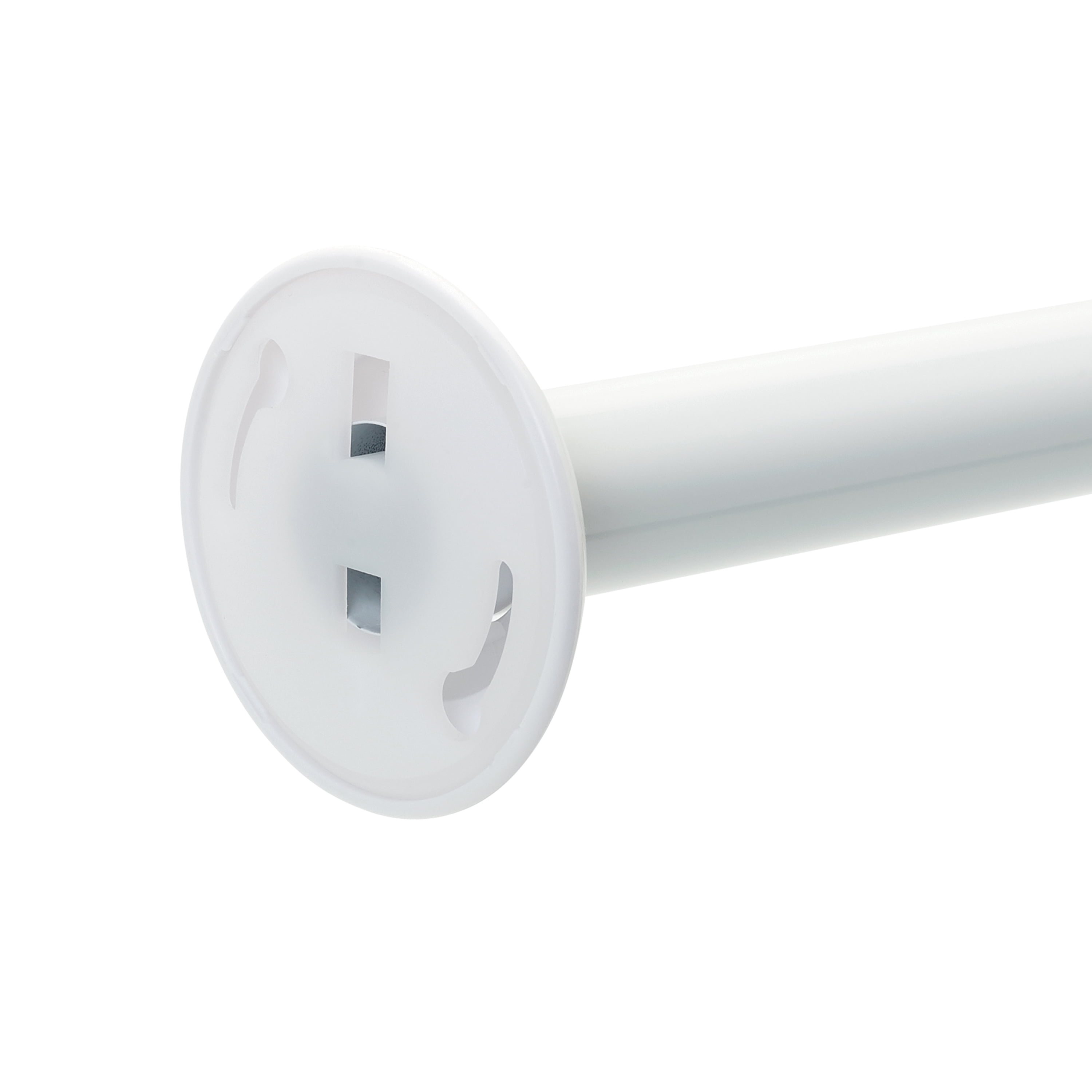 Mainstays Wall-Mounted Metal Adjustable Shower Curtain Rod, 41" - 72", Need to Drill, White