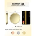 thumbnail image 2 of Espejo de maquillaje compacto Getinbulk, 6,5 cm, doble cara, dorado, paquete de 12, 2 of 8