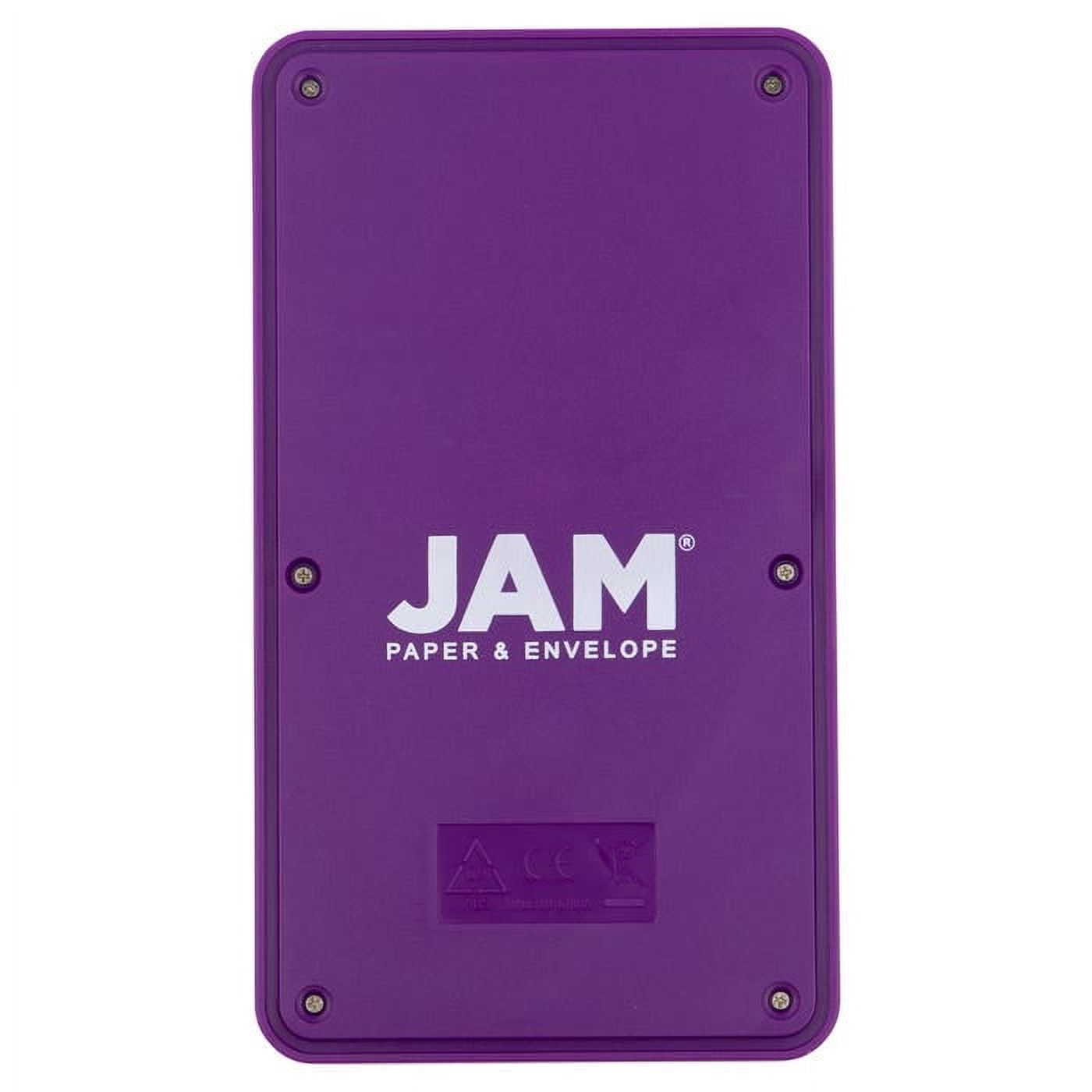 JAM Paper Desktop Calculator, 10 Digit LCD Display, 3 3/4 x 6 3/4 Inches, Purple, Bulk 10/Pack