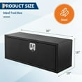 thumbnail image 3 of Steel Truck Bed Tool Box Weatherproof Powder-Coated Storage Chest for Pickup Trailer RV - 30inx18inx18in Heavy-Duty Organizer, 3 of 9