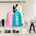 thumbnail image 5 of Fiodrmy Paquete de 2 bolsas de lavandería XL, organizador de ropa sucia lavable a máquina, lo suficientemente grande como para contener 4 cargas de ropa, fácil ajuste en una cesta de lavandería (rosa+, 5 of 5