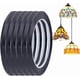 thumbnail image 1 of 1296 pies 6 rollos de líneas de plomo PET para vitrales, tiras finas de plomo para vitrales, tiras de plomo negras, líneas autoadhesivas, 1 of 5
