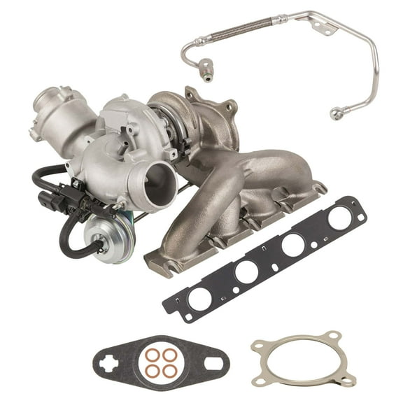 For Audi A4 A5 Quattro 2009-2013 Turbo Turbocharger w/ Gaskets & Oil Line - BuyAutoParts