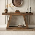 thumbnail image 3 of Tribesigns 55" Farmhouse Console Table, Wood Sofa Table with Storage for Hallway, Living Room, Brown, 3 of 5