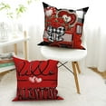 thumbnail image 5 of Valentines Day Throw Pillow Covers 18x18 Set of 4,Red Buffalo Plaid Heart Love Decorative Pillow Cases for Bedroom Sofa Couch, 5 of 6