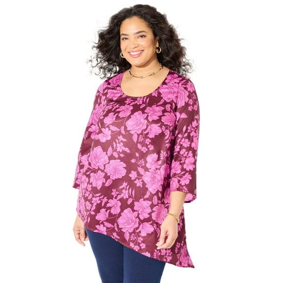Catherines Women's Plus Size Petite Art-To-Wear Blouse