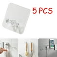 thumbnail image 2 of Door Towel Rack 5pcs Wall Storage Hook Power Plug Socket Holder Wall Adhesive Hanger Home Office, 2 of 6